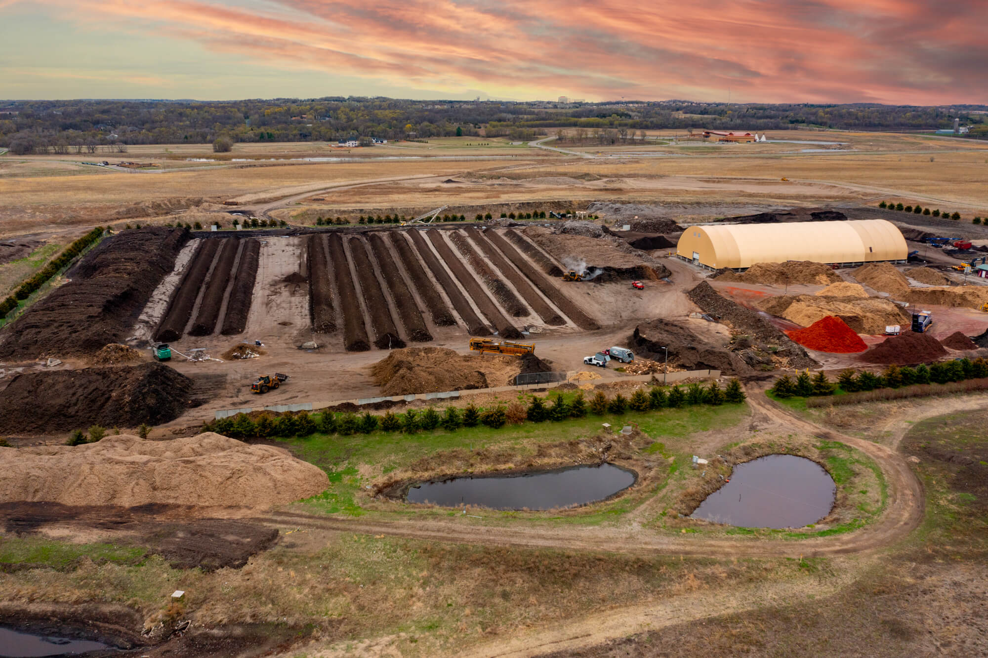 Aerial view of the SMSC Organics Recycling Facility